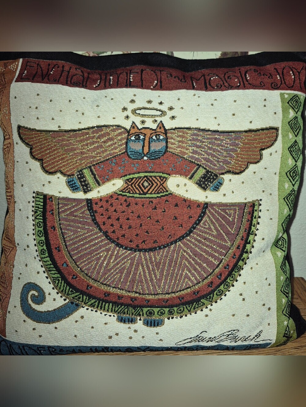 Laura Burch Cat Angle Throw Pillow 17X17
